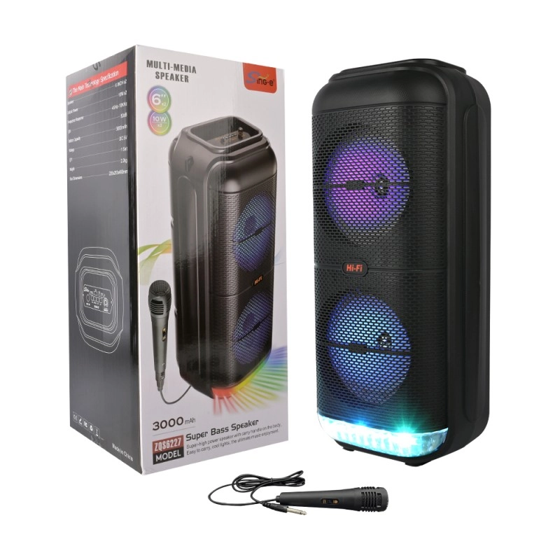 Круговая портативная ZQS 6227 Bluetooth Черный (GR-05608)