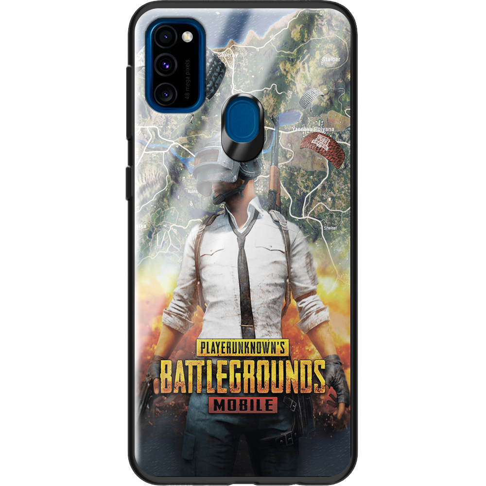 Чохол Boxface Samsung M307 Galaxy M30s PUBG Mobile Чорний силікон зі склом (38209-up2309-38348)