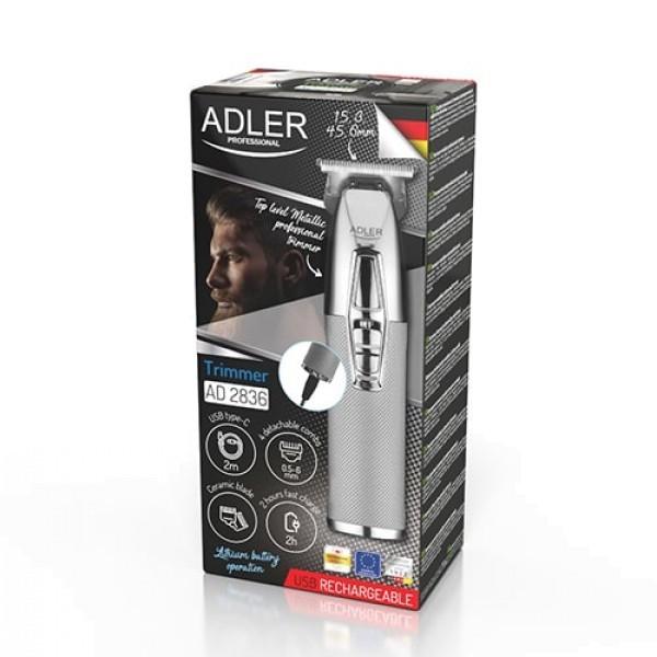 Триммер для бороды/волос Adler AD 2836s Silver (iz13816) - фото 9