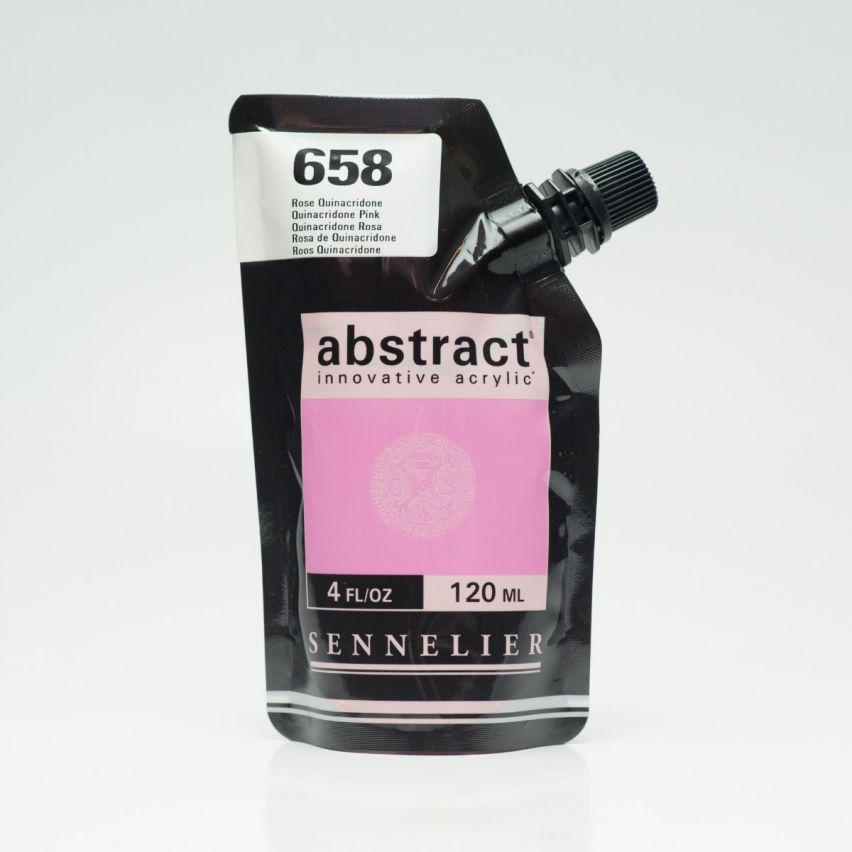 Краска акриловая Sennelier Abstract 120 мл Quinacridone Pink