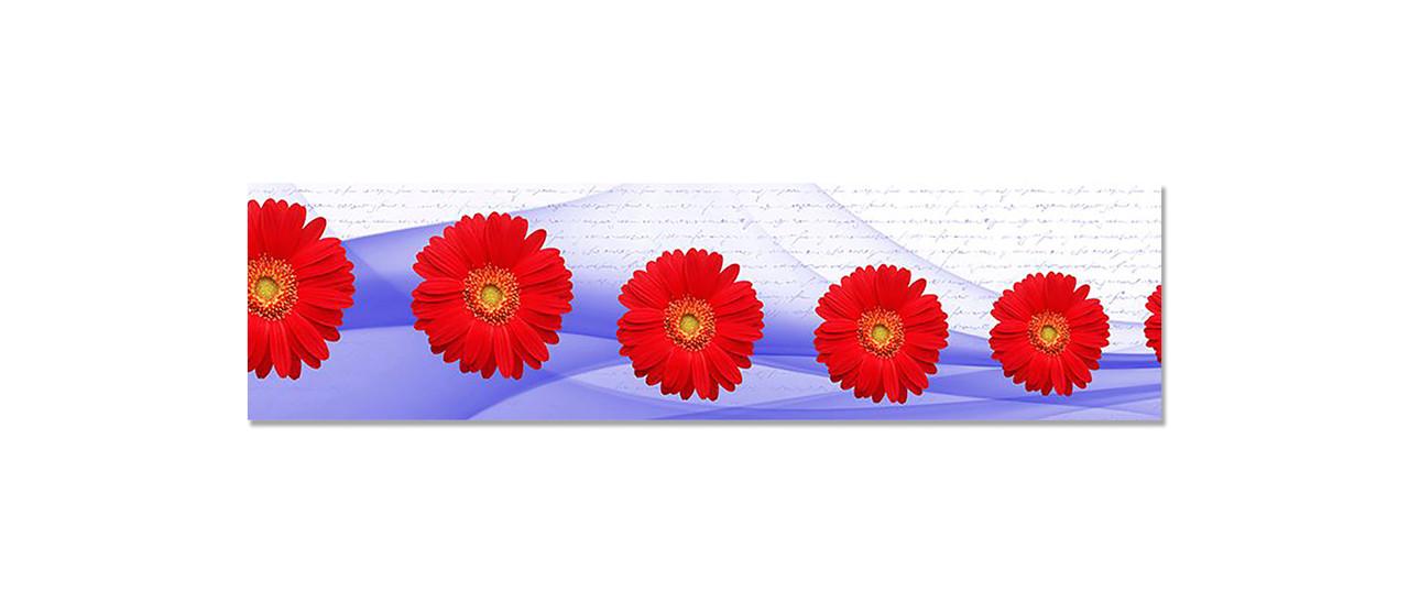 Наклейка виниловая на кухню Zatarga Красные Герберы 650х2500 мм (1267839511) Наклейка виниловая на кухню Zatarga Красные Герберы 650х2500 мм (1267839511)