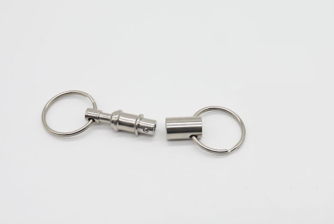 Карабин для ключей металлический 38 мм Серебряный (88965461)