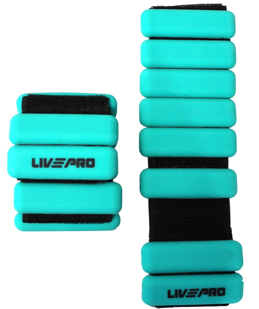 Обважнювач для рук LivePro Weighted Wrist Band 2х0,5 кг Зелений/Чорний (LP8287) - фото 1