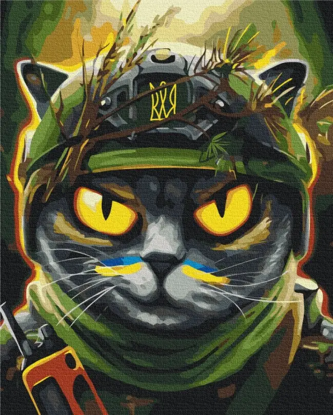 Картина по номерам Brushme Котик разведчик 40x50 см (BSM-B53311)