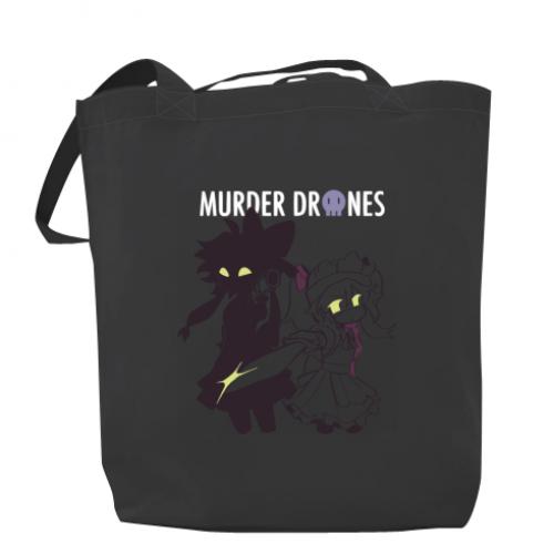 Шоппер Murder Drones 37x41 см Темно-серый (15980675-28-195185)