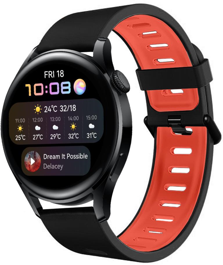 Ремешок Traf для Huawei Watch 3 Black/Red (22543)