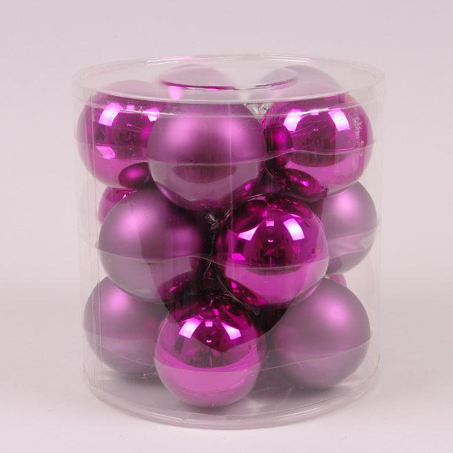 Шарики стеклянные Flora D 8 см 15 шт. (44376)