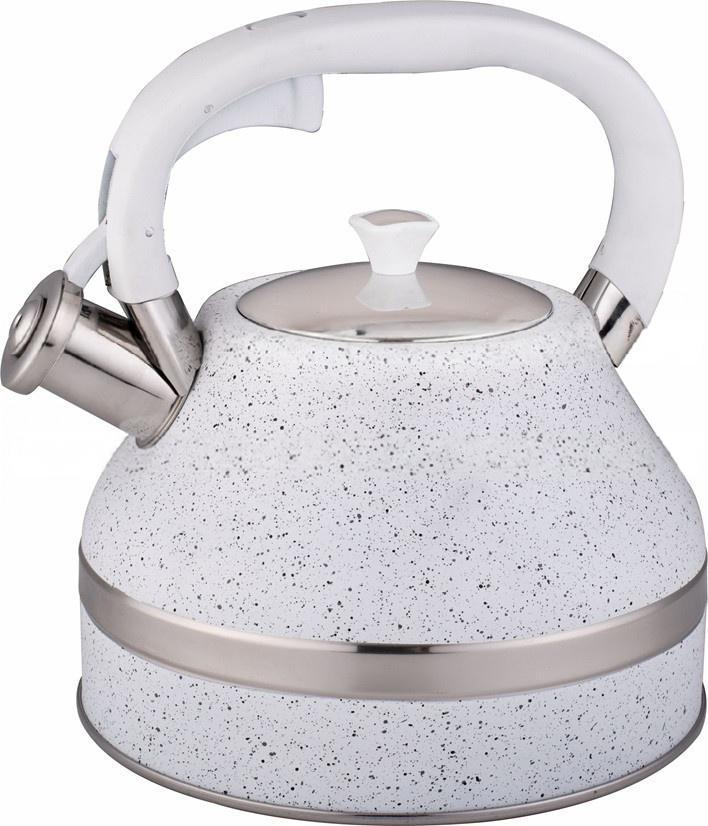 Чайник Edenberg EB-8856 из нержавеющей стали со свистком и мраморным покрытием 3 л (27975830) - фото 1 Чайник Edenberg EB-8856 из нержавеющей стали со свистком и мраморным покрытием 3 л (27975830) - фото 1