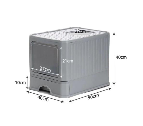 Лоток котячий з висувним ящиком для наповнювача і лопаткою (F055) - фото 8 Лоток котячий з висувним ящиком для наповнювача і лопаткою (F055) - фото 8