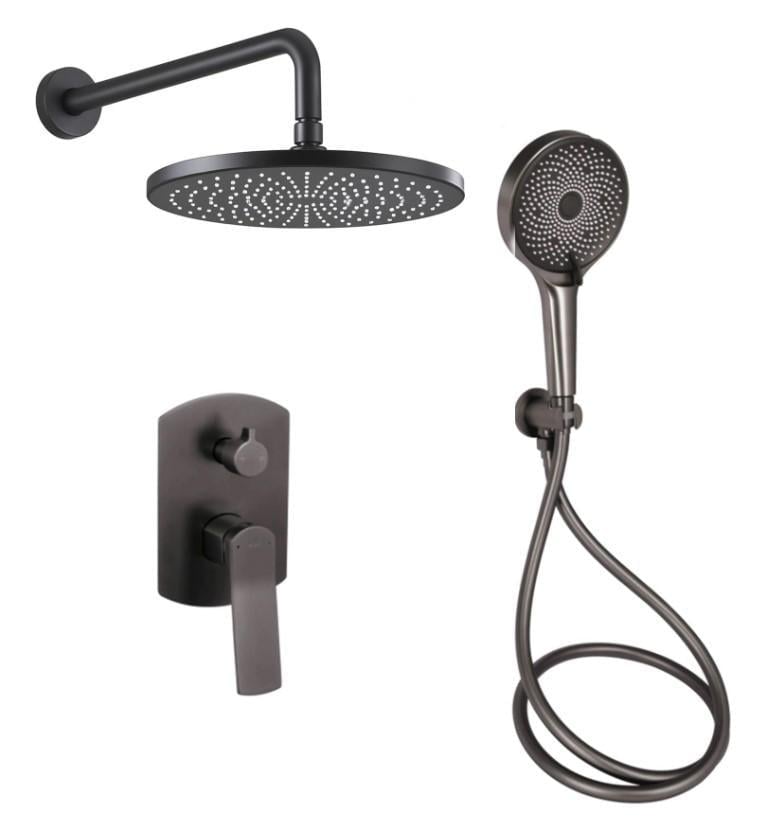 Душевая система универсальная Qtap Slavonice скрытого монтажа Gunmetal Black PVD (QTSLA113GMB45899)