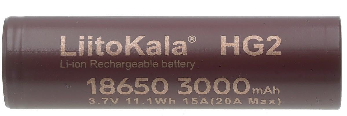 Аккумулятор высокоточный 18650 LiitoKala 3000mAh Lii-HG2 15А Li-ion (шур564)