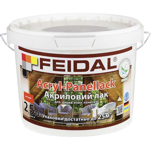 Лак акриловый водорастворимый Feidal Acryl-Panellack матовый на основе акрила для панелей и плинтусов 2,5 л Прозрачный (1816133122)