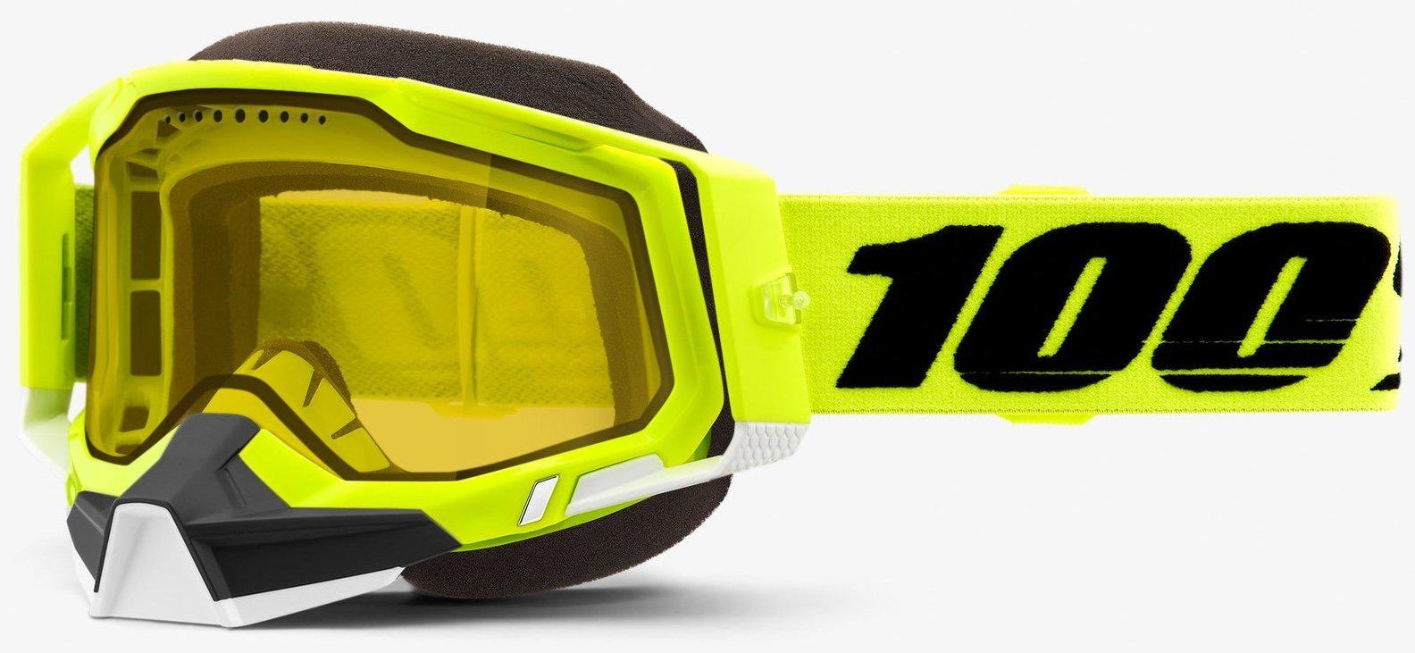 Мотоокуляри 100% RACECRAFT 2 Snowmobile Goggle Yellow/Dual Yellow Lens (39545)