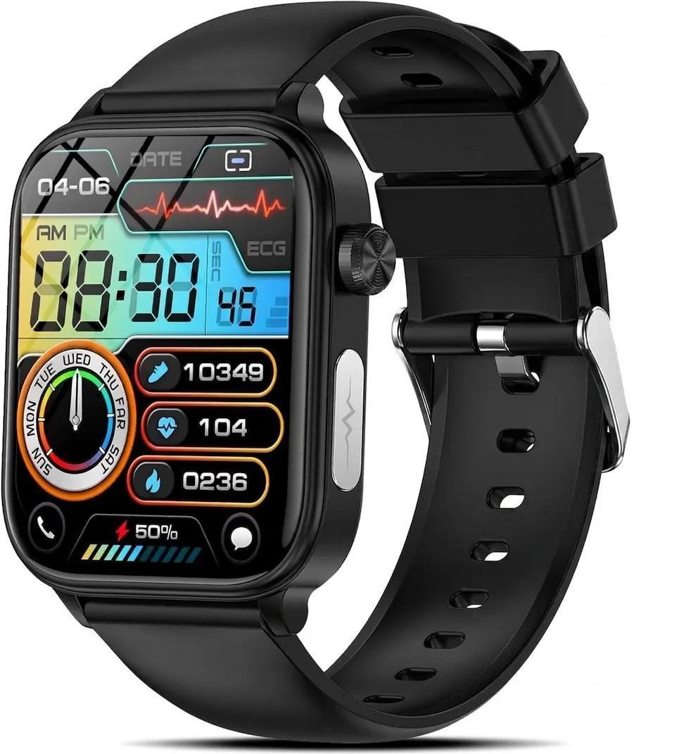 Смарт-часы MARSYU ET570 с ЭКГ Bluetooth звонки Черный