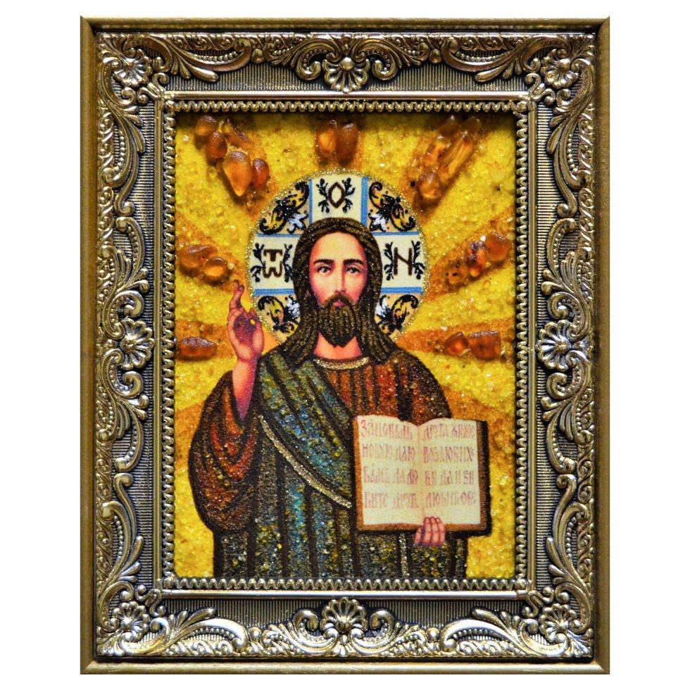 Икона Господь Вседержитель янтарная 20х30 см (С0004-20х30)