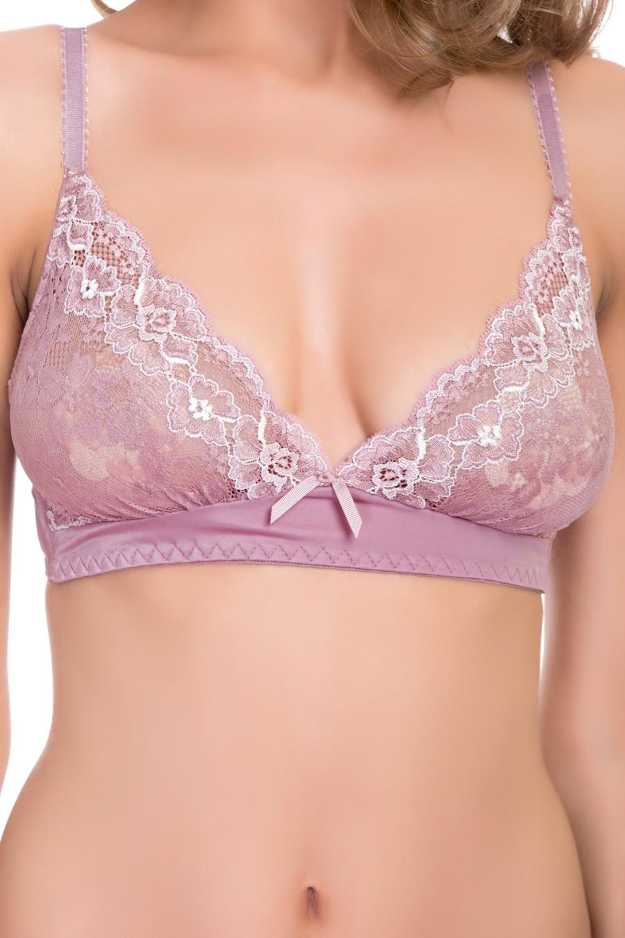 Комплект белья Sambario бюстгальтер с мягкой чашкой/трусики стринг 70B/S Лиловый (48071) - фото 2