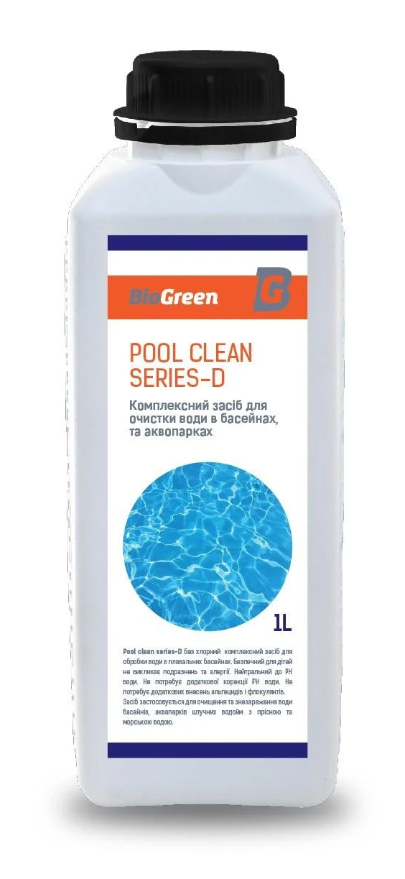 Средство для очистки воды в бассейне Biogreen Pool clean series D 1 л (18217166)