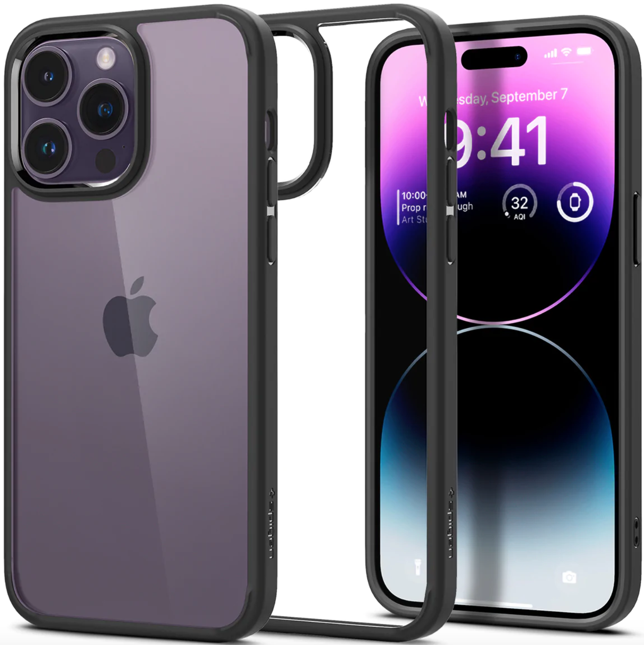 Чехол накладка Spigen Ultra Hybrid Case for iPhone 14 Pro, Matte Black (ACS04961)