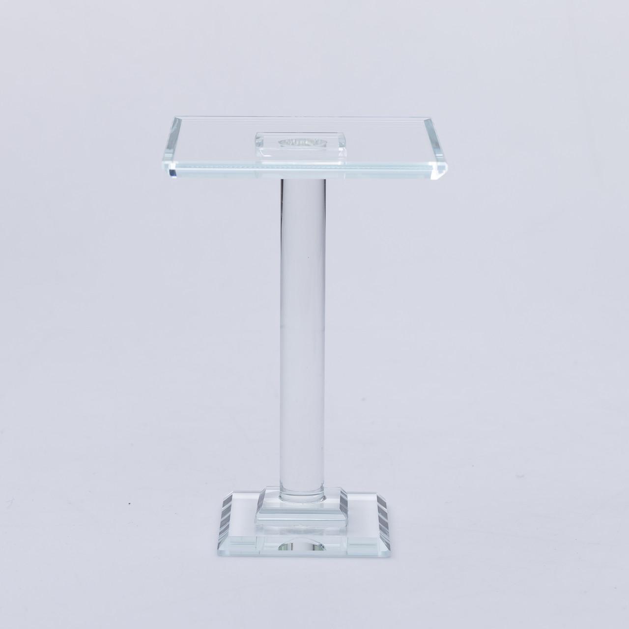 Тортівниця скляна HP-4-71M на ніжці кругла стійка для торта/капкейків 12x12x18 см (6954) - фото 3 Тортівниця скляна HP-4-71M на ніжці кругла стійка для торта/капкейків 12x12x18 см (6954) - фото 3