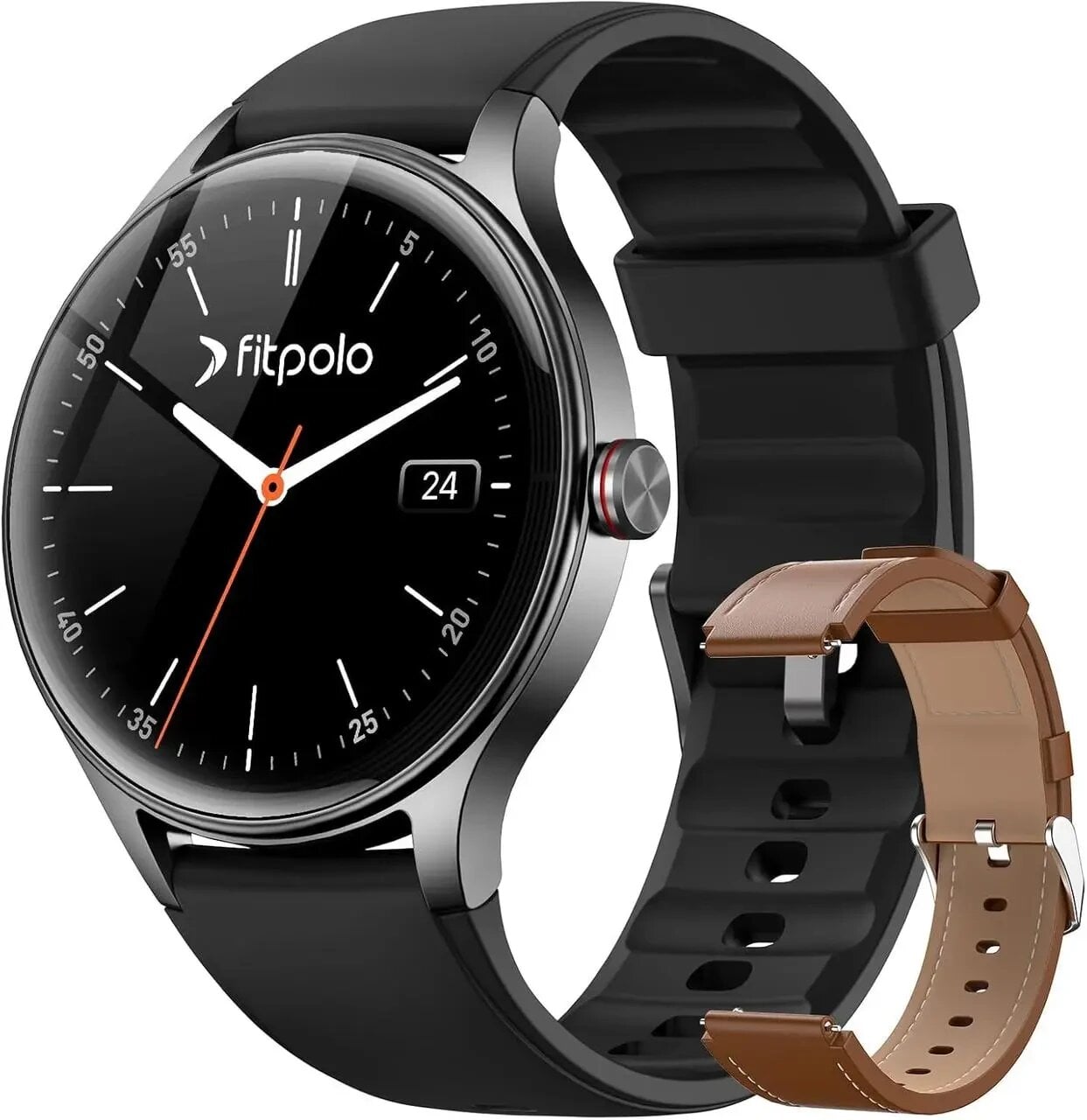 Смарт-годинник Fitpolo DR06 AMOLED із Bluetooth-дзвінками голосовим керуванням IP68 та 2 ремінцями 40 мм