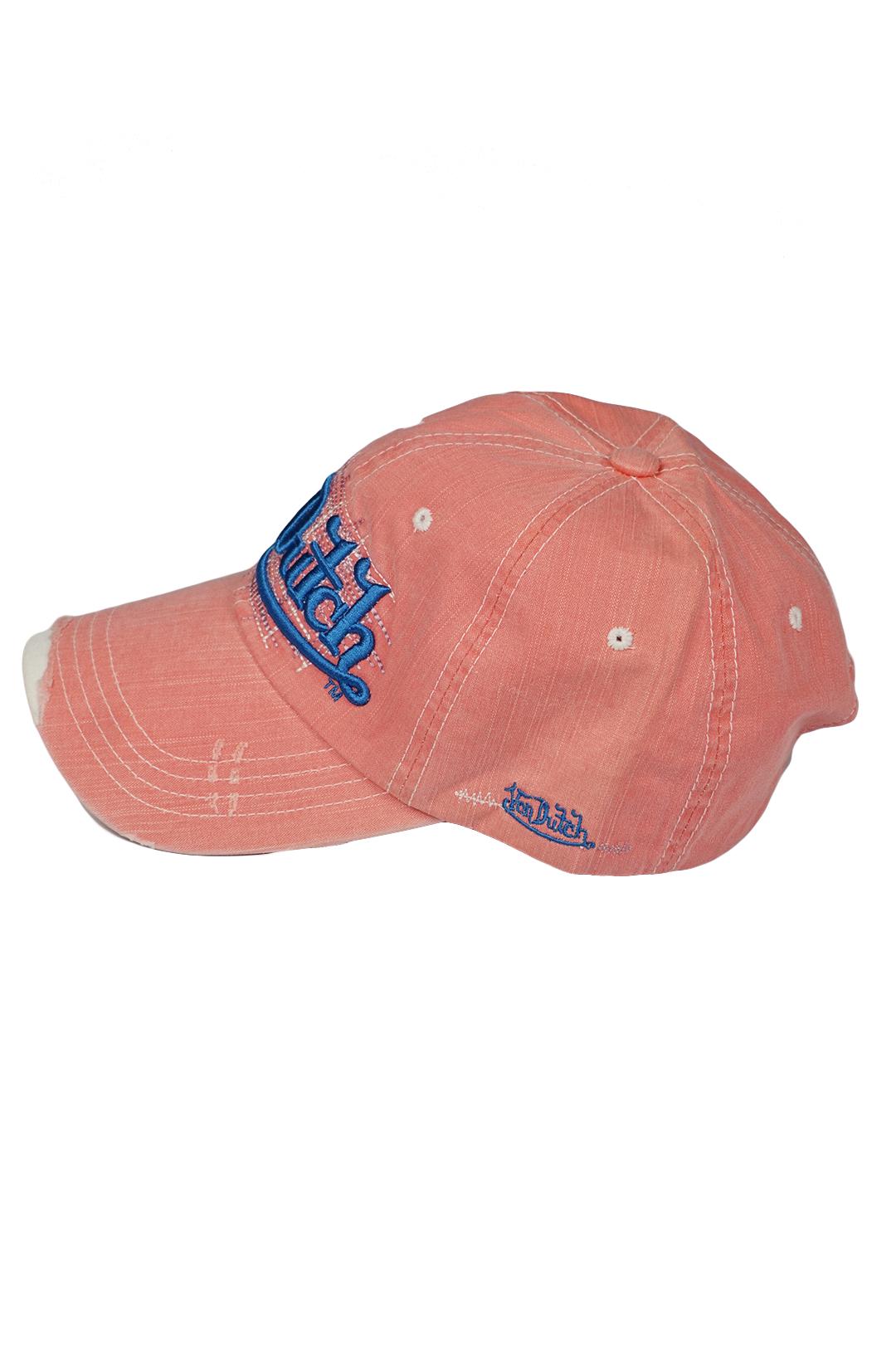 Кепка-бейсболка Von Dutch K-22 One size Коралловый (17851861) - фото 4