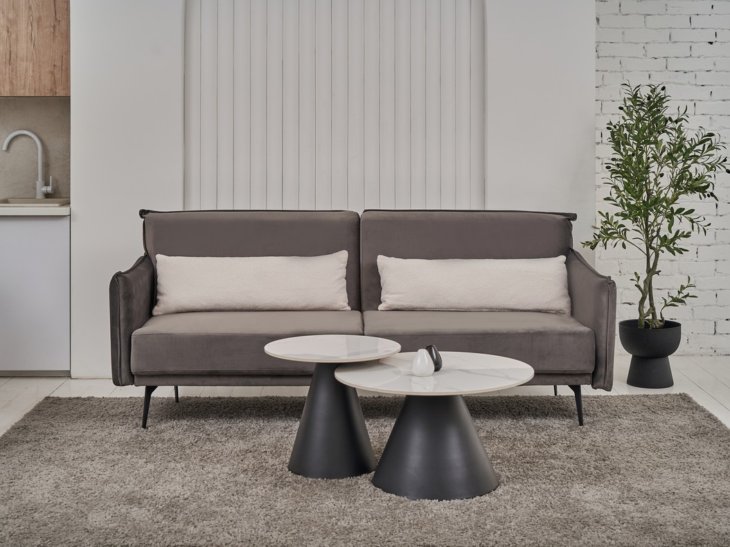 Комплект журнальных столов Vetro Рокко 700х460 мм/500х400 мм 2 шт. Белый мрамор/Черный (СТ-40) - фото 4 Комплект журнальных столов Vetro Рокко 700х460 мм/500х400 мм 2 шт. Белый мрамор/Черный (СТ-40) - фото 4