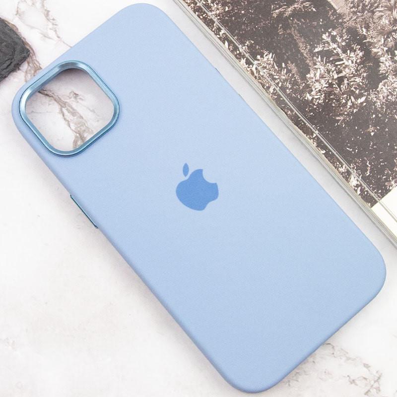 Протиударний чохол Silicone Case Metal Buttons (AA) для Apple iPhone 14 (6.1") Блакитний / Blue Fog - фото 7