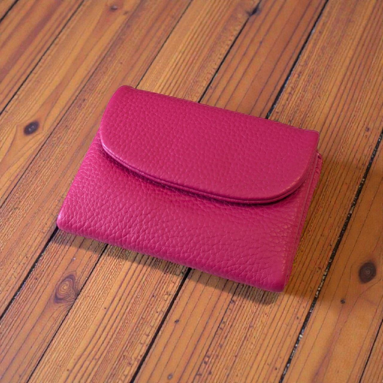 Кошелек маленький с молниями Canevo на магните 13х10 см Розовый