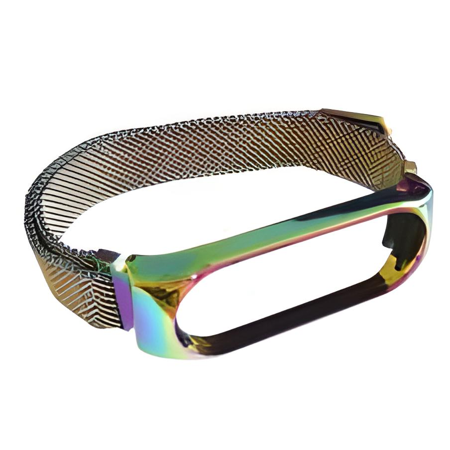 Ремешок для фитнес браслета Xiaomi Mi Band 3 4 Milanese Loop Rainbow