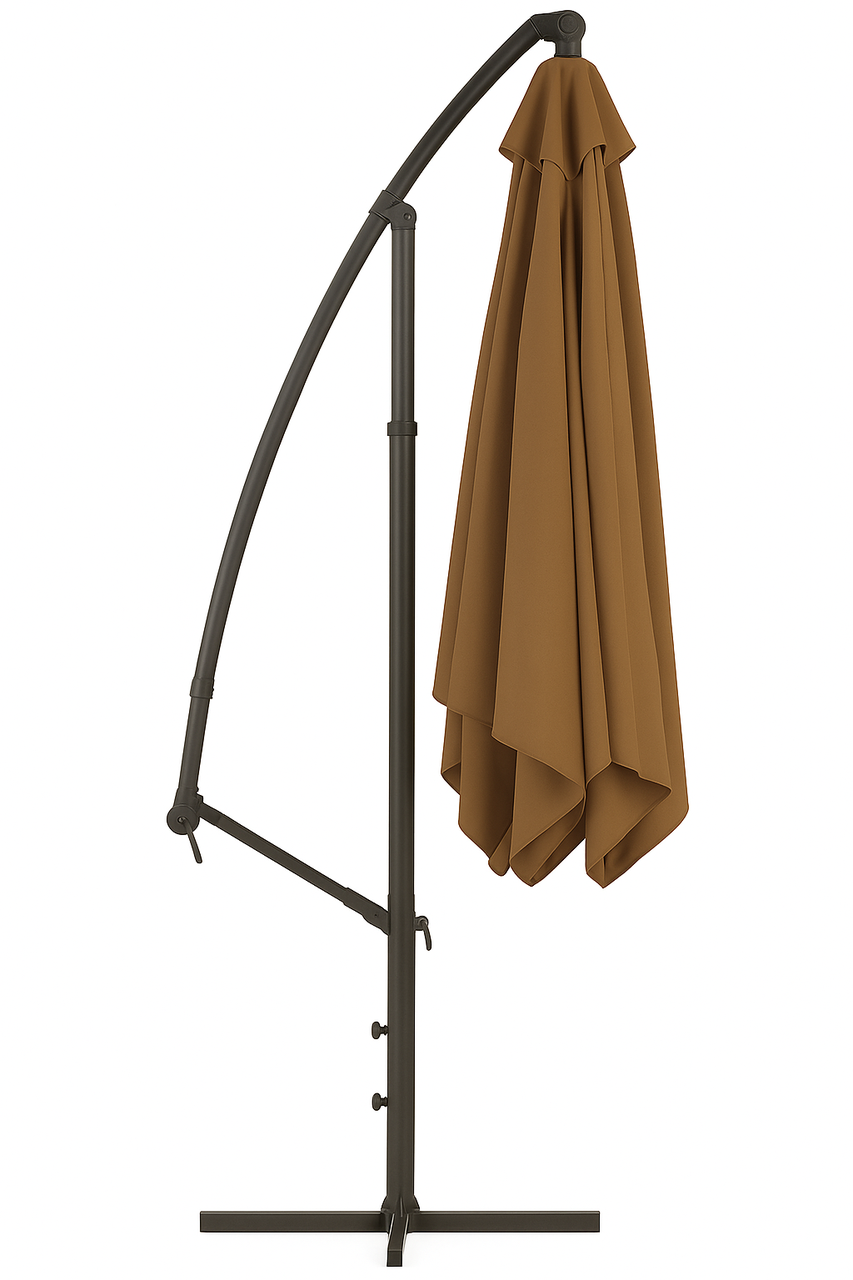 Садова парасолька WCG з поліестеру сталевою рамою регульований кут нахилу з чохлом 2,5х2,5 м Коричневий (W-7055BR1) - фото 6 Садова парасолька WCG з поліестеру сталевою рамою регульований кут нахилу з чохлом 2,5х2,5 м Коричневий (W-7055BR1) - фото 6