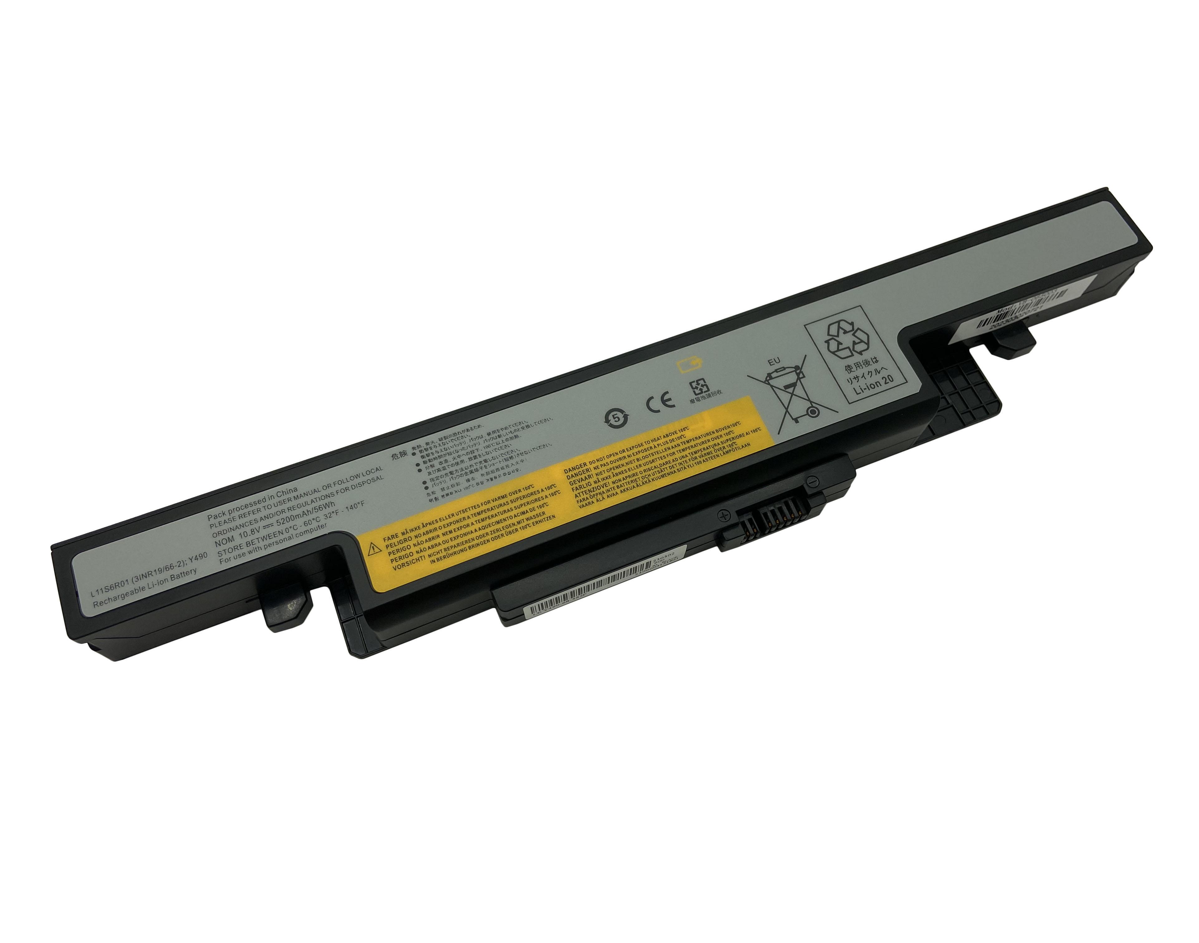 Аккумулятор для ноутбука Lenovo-IBM L11L6R02 IdeaPad Y490 10.8V Black 5200mAh OEM