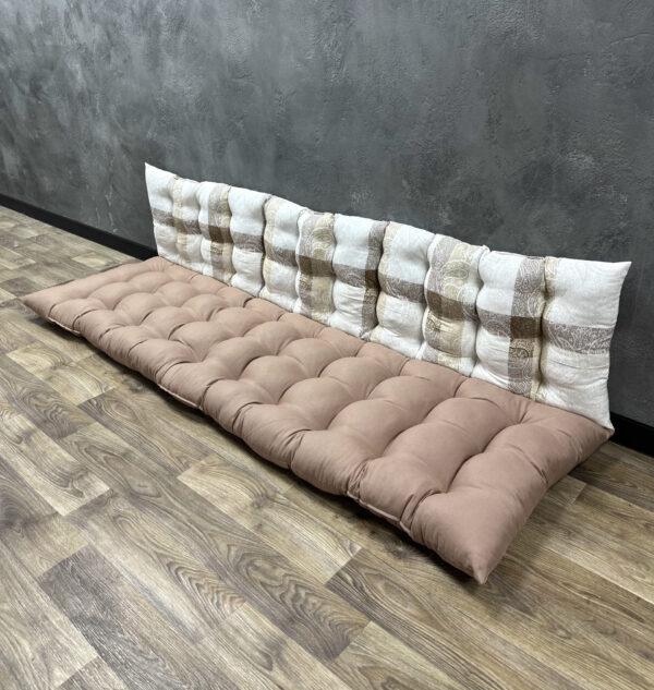 Подушка Comfort Home Jacquard beige на поддоны/качели/каркасы/садовую мебель комбинированная 150х50х50 см