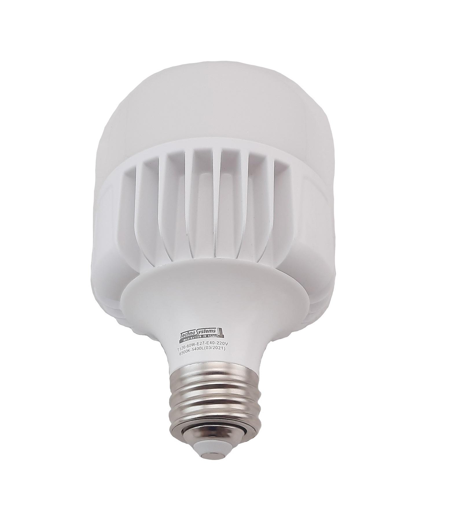 Лампа світлодіодна TechnoSystems LED Bulb T120 60Вт E27/E40 6500К 5400Лм ICCD TNSy5000511 - фото 3