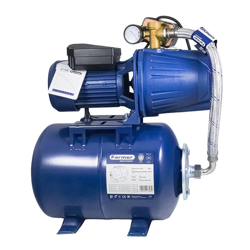 Насосна станція Farmer Jet 100L 1,1 кВт 24 л сталь