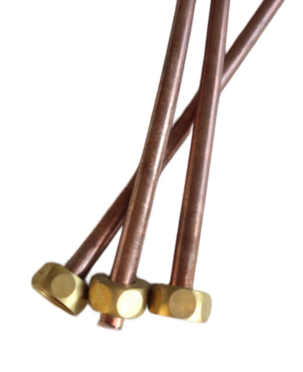 Трубка 1/2 ВН 30 см мідна Хром - фото 2