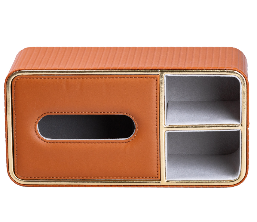 Серветниця-органайзер з еко-шкіри для дому та кафе 3 відділення Коричневий - фото 4 Серветниця-органайзер з еко-шкіри для дому та кафе 3 відділення Коричневий - фото 4