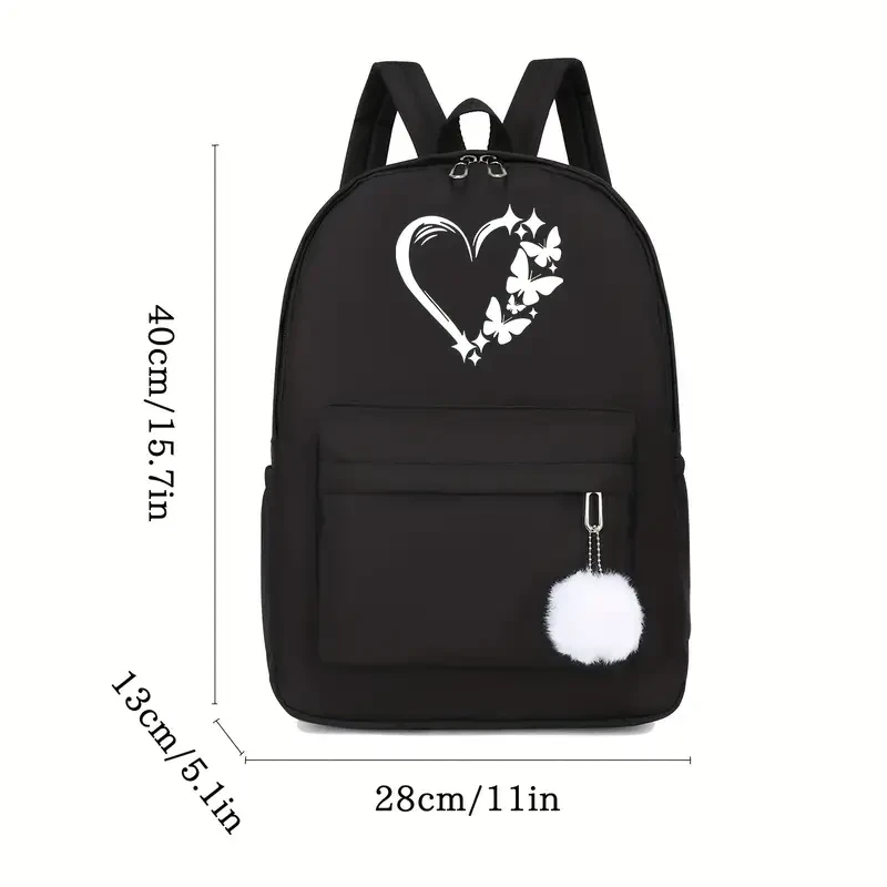 Міський рюкзак Minimal Lite з принтом серця і метелика (Р-017) - фото 5 Міський рюкзак Minimal Lite з принтом серця і метелика (Р-017) - фото 5