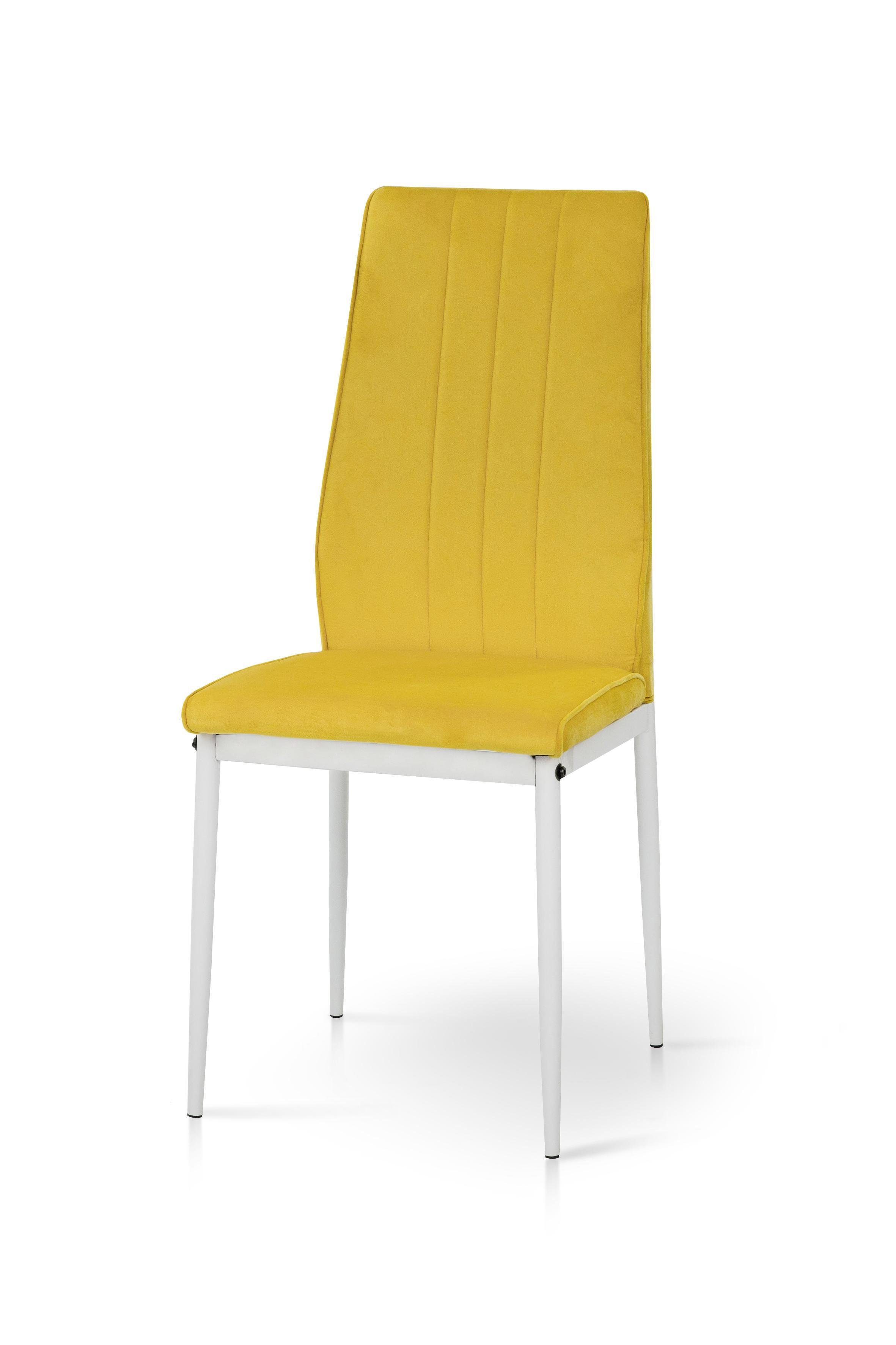 Стул для кухни и гостиной ГРЕЙС Рич 410х970х400 мм Белый/Желтый (GAА0056772) - фото 1