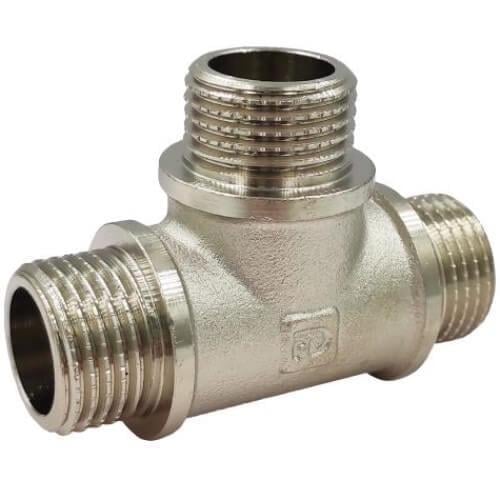 Тройник FADO Srl FITT NICKEL 1/2" РЗ-РЗ-РЗ латунь (T41)