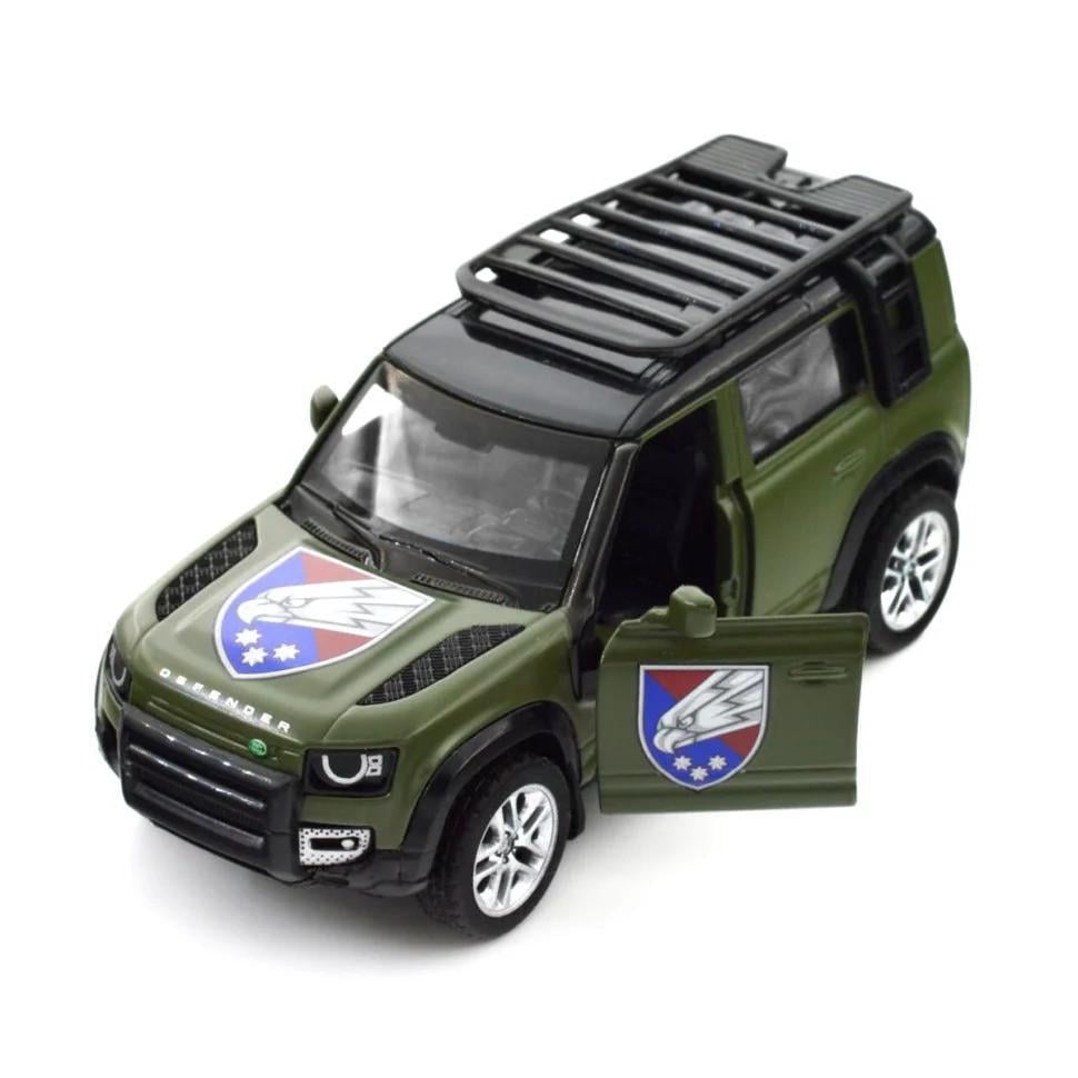 Машинка инерционная TechnoDrive Land Rover Defender 110 25 ОПДБр Шевроны Героев (IM-176-M-459)