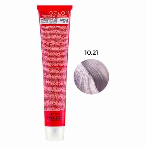 Краска для волос профессиональная PALCO с комплексом аминокислот 100 мл 10.21 блонд мальва (2515822292)