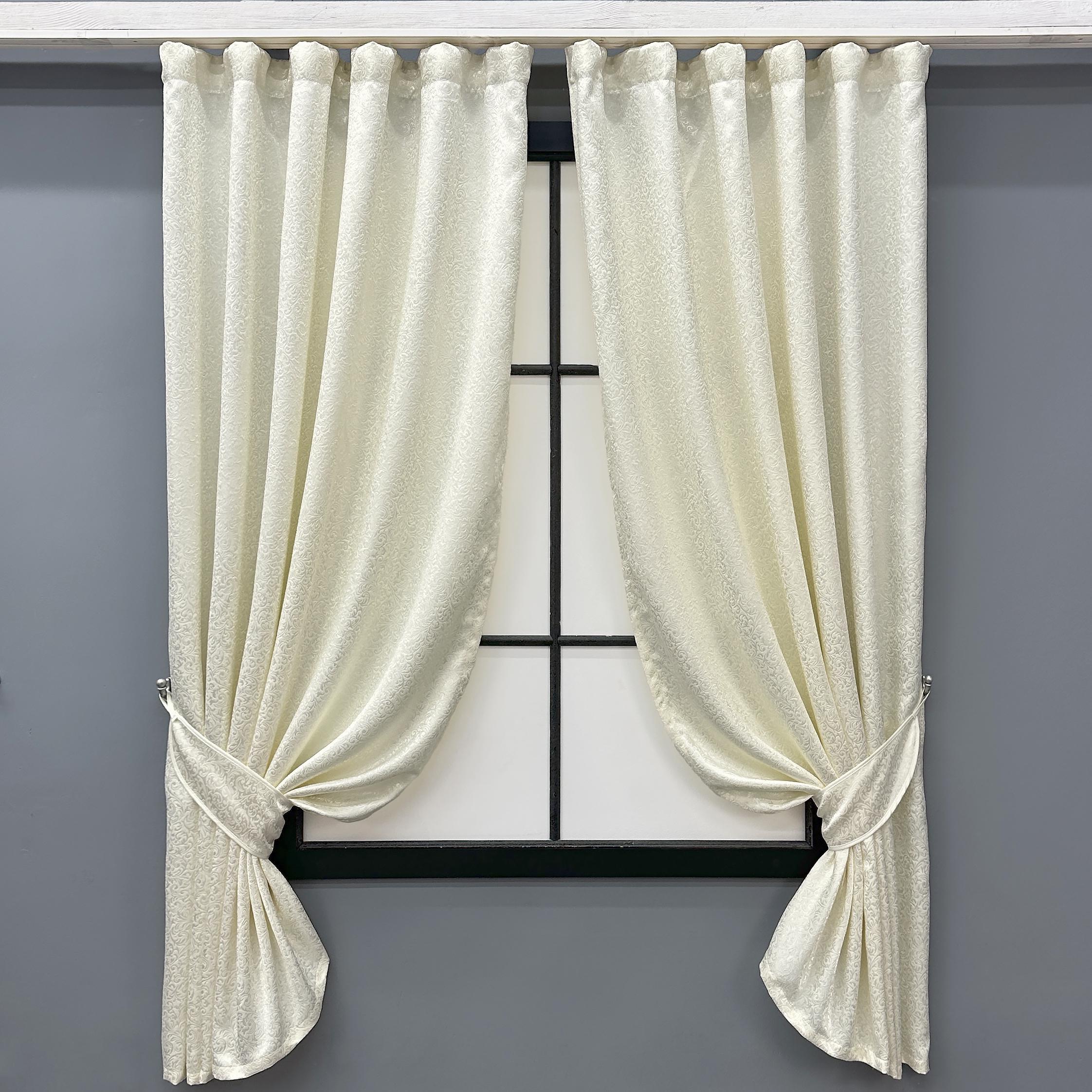 Комплект коротких штор VR-Textil Софт Вензель №2046ш 130х170 см 2 шт. Айворі (35-0466)