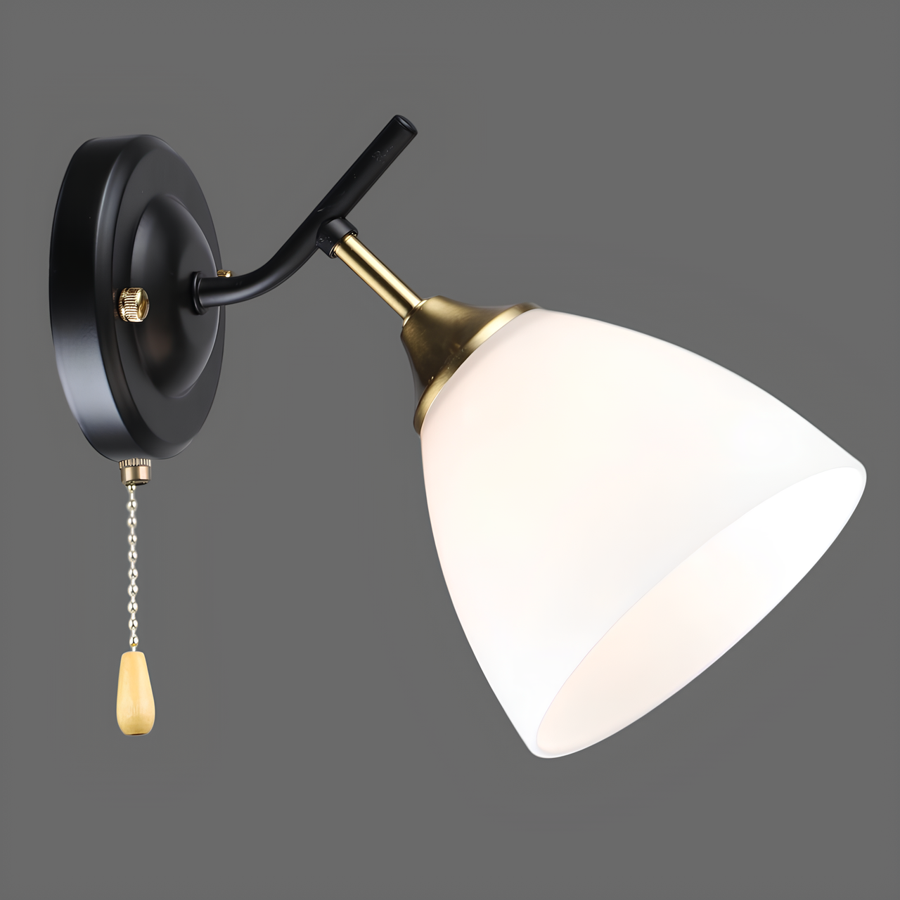 Бра Valeso с металлическим каркасом под одну лампу Е27 Черный/Медный (N6602/1W)