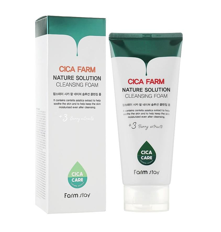 Очищающая пенка FarmStay Сica farm nature solution cleansing foam 180 мл (8809480773228)