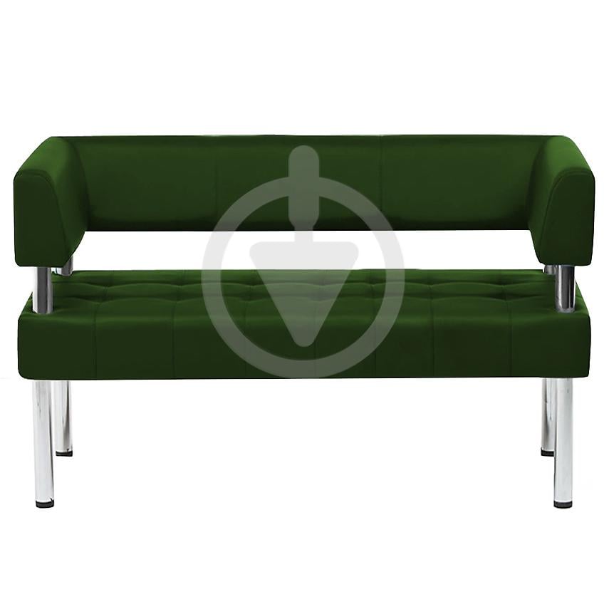 Диван офісний з підлокітниками AVVS для очікування/приймальної 100 см Темно-зелений (podlokotnik-proshit-75x100-dgreen) - фото 2