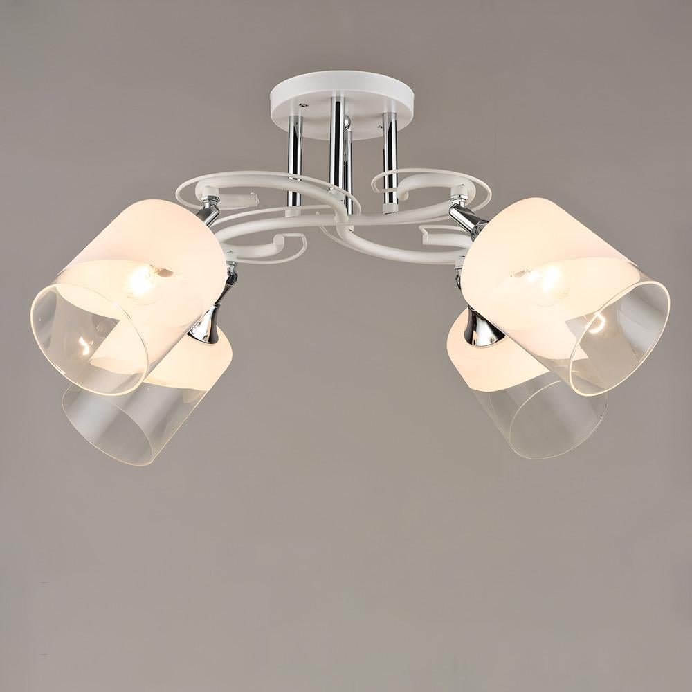 Люстра стельова Light House SR-19615/4 WT/CH D620хH260 E27 Білий/Хром