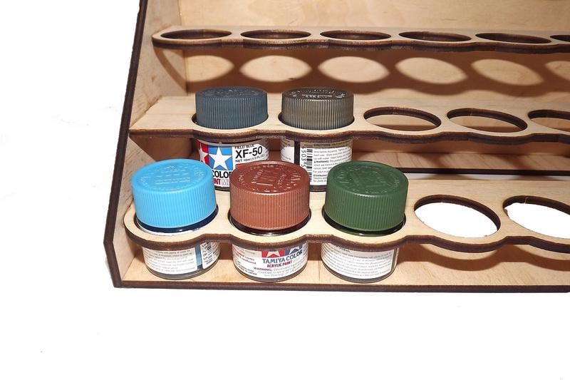 Подставка под краску LMG WO-1211 для 26 емкостей ⌀35 мм - фото 2 Подставка под краску LMG WO-1211 для 26 емкостей ⌀35 мм - фото 2