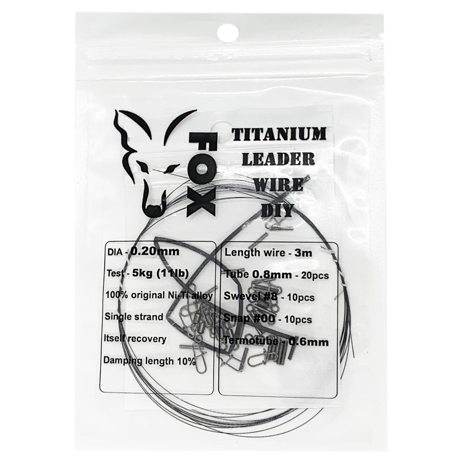 Повідець FOX Titanium Leader Leader Wire DIY комплект для виготовлення 0,2 мм 11 lb 5 кг 3 м (10121)