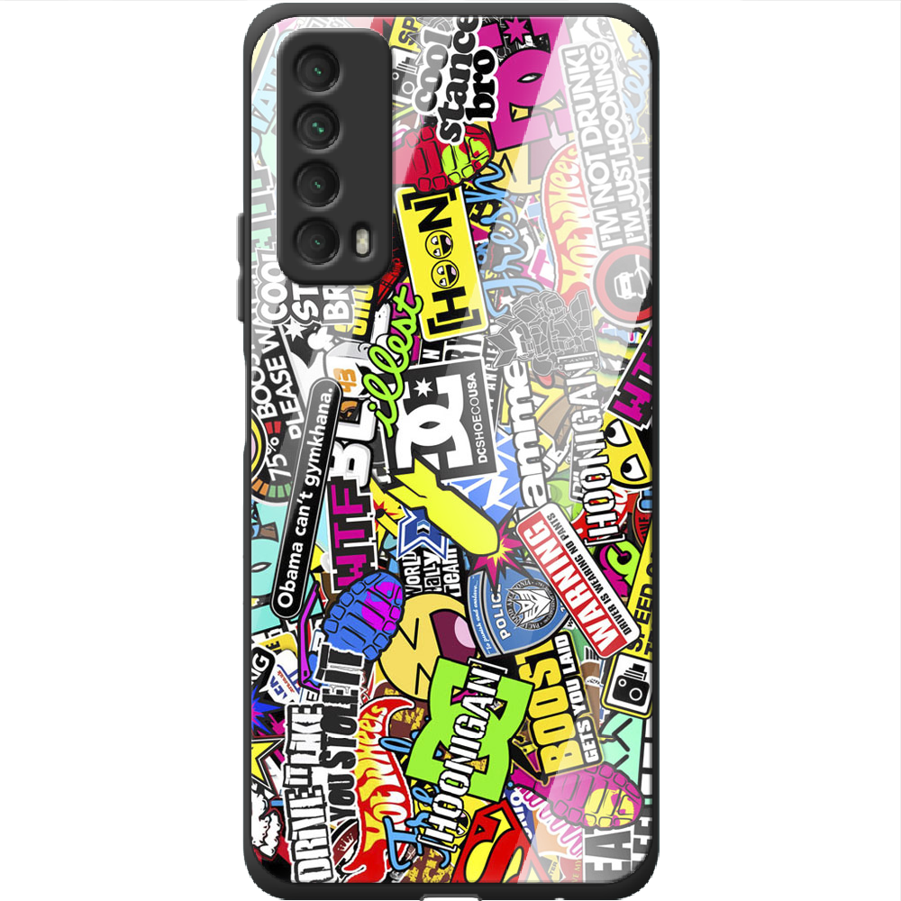 ᐉ Чехол Boxface Huawei P Smart 2021 Multicolored Inscriptions Черный  силикон со стеклом (41133-up880-41802) • Купить в Киеве, Украине • Лучшая  цена в Эпицентр