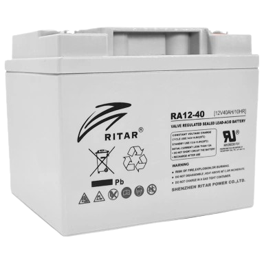 Аккумуляторная батарея для ИБП Ritar AGM RA12-40 12V 40Ah F11 M6 герметичная свинцово-кислотная Grey (632833)